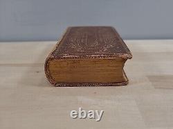 1856 HOLY BIBLE antique CIVIL WAR ERA leather AMERICAN BIBLE SOCIETY old