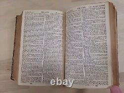 1856 HOLY BIBLE antique CIVIL WAR ERA leather AMERICAN BIBLE SOCIETY old