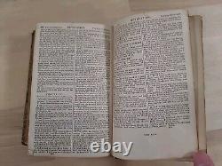 1856 HOLY BIBLE antique CIVIL WAR ERA leather AMERICAN BIBLE SOCIETY old