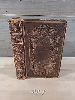 1856 NEW TESTAMENT antique PRE CIVIL WAR leather AMERICAN BIBLE SOCIETY old