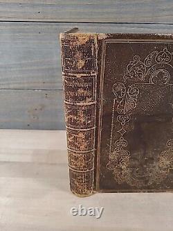 1856 NEW TESTAMENT antique PRE CIVIL WAR leather AMERICAN BIBLE SOCIETY old