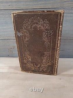 1856 NEW TESTAMENT antique PRE CIVIL WAR leather AMERICAN BIBLE SOCIETY old