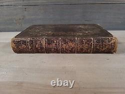 1856 NEW TESTAMENT antique PRE CIVIL WAR leather AMERICAN BIBLE SOCIETY old