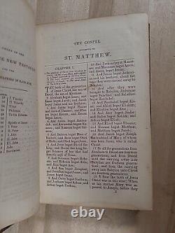 1856 NEW TESTAMENT antique PRE CIVIL WAR leather AMERICAN BIBLE SOCIETY old