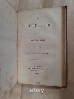 1856 NEW TESTAMENT antique PRE CIVIL WAR leather AMERICAN BIBLE SOCIETY old