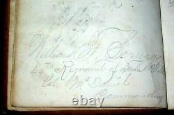 1857 CIVIL WAR Confederate SHILOH BATTLE Prize MATH BOOK 44th TN Scruggs SIMMONS