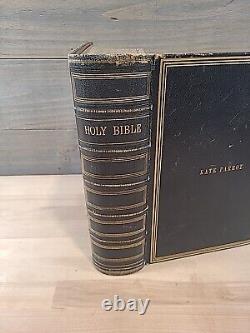 1859 HOLY BIBLE royal octavo AMERICAN BIBLE SOCIETY rare CIVIL WAR ERA antique