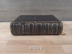 1859 HOLY BIBLE royal octavo AMERICAN BIBLE SOCIETY rare CIVIL WAR ERA antique