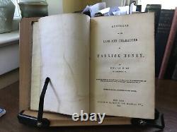 1859 Wirt's Sketches of The Life and Character of Patrick Henry Civil War Prov