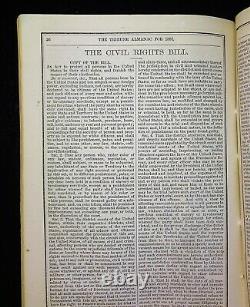 1860-1867 The Tribune Almanac, CIVIL WAR Lincoln Elections, Slavery, Rights Bill