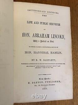 1860 1ed Life of Abraham LINCOLN & Hamlin SLAVERY Douglas Debates Pre Civil War
