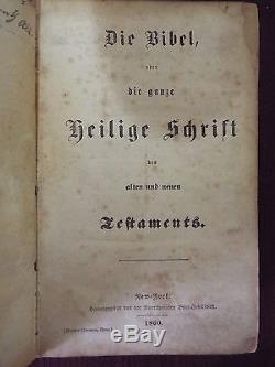 1860 Bible German George Crosser Civil War NY Regiment