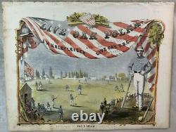 1860 Pre Civil War Baseball Sheet Music Live Oaks Rochester New York Lone Stars
