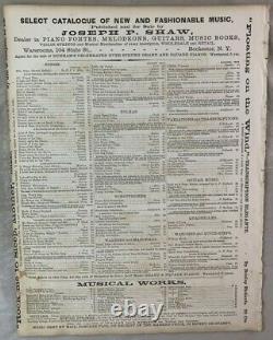 1860 Pre Civil War Baseball Sheet Music Live Oaks Rochester New York Lone Stars