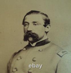 1860's'CDV Photo'CIVIL WAR Soldier OFFICER NEW YORKGray UNIFORM