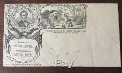 1860's President Abraham Lincoln Civil War Envelope S. Raynor New York