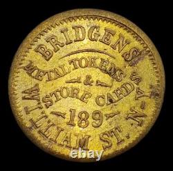 (1860's) W H BRIDGENS NY-630J/4b (R-6) DIE SINKER NEW YORK CIVIL WAR TOKEN