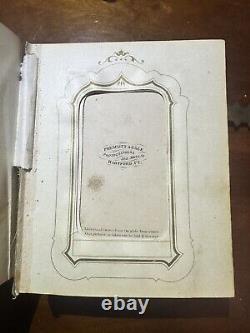 1860s 1870s Photo Album with Some CDV Tintype & Civil War Tax Stamps