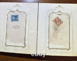 1860s 1870s Photo Album with Some CDV Tintype & Civil War Tax Stamps