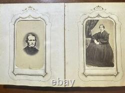 1860s 1870s Photo Album with Some CDV Tintype & Civil War Tax Stamps