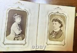 1860s 1870s Photo Album with Some CDV Tintype & Civil War Tax Stamps