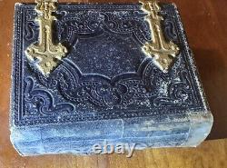 1860s 1870s Photo Album with Some CDV Tintype & Civil War Tax Stamps