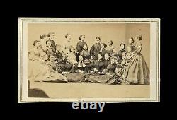 1860s CDV, 23 Women by Bogardus New York Civil War Sewing Club Girls School