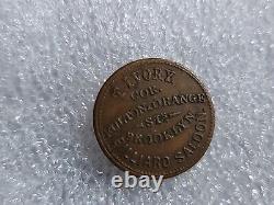 1860s T. Ivory Billiard Pool Saloon 1 Cent F-95D New York Civil War Token