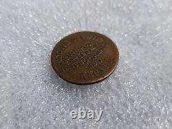 1860s T. Ivory Billiard Pool Saloon 1 Cent F-95D New York Civil War Token