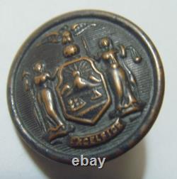 1860s antique civil war Excelsior NY state uniform collector button 23 mm 53477