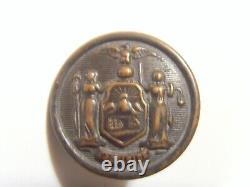 1860s antique civil war Excelsior NY state uniform collector button 23 mm 53477