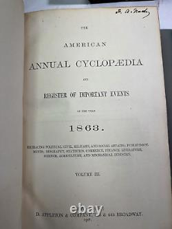 1861-1865 The American Annual Cyclopedia Register of Important Events Civil War