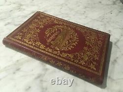 1861-1880 AUTOGRAPH BOOK withCDV Photos Gettysburg CIVIL WAR SURGEON Red Leather