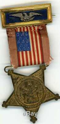 1861-65 CIVIL War Union Gar Badge George Havens Post 47 Rome Ny Skillin