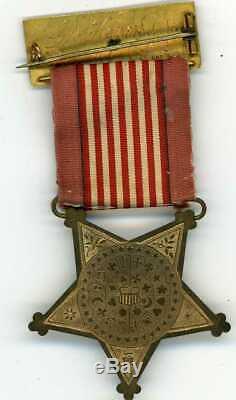 1861-65 CIVIL War Union Gar Badge George Havens Post 47 Rome Ny Skillin
