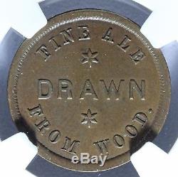 1861-65 New York NY Carland's Fine Ale Civil War Token F-630P-1a NGC MS 63 BN