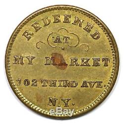 (1861-65) PH J Seiter's Market Store Card NY Brass Civil War Token