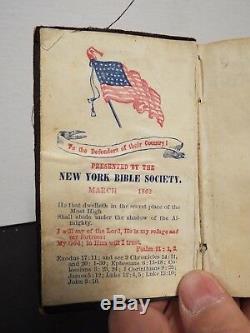 1861 Civil War Bible NT J. B. French 4th Maine Battery NY Bible Society