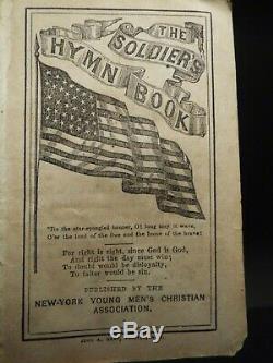 1861 The Soldier's Hymn Book. Civil War. Publ. Young Men's Christian Assoc, NY