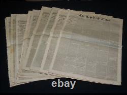 1862-1863 New York Times Newspaper Lot Of 12 CIVIL War Coverage Np 4967