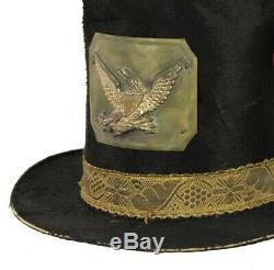 1862-1865 Civil War Era Top Hat Style Orig WH Clute & Son, NY, with Eagle Insignia