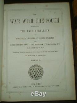 1862-5, 1st Ed, 3 Vol Set, THE WAR WITH THE SOUTH, AMERICAN CIVIL WAR, TOMES