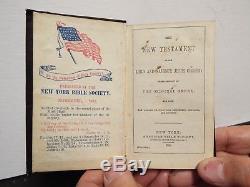 1862 Civil War Bible New Testament Presented by the New York Bible Society