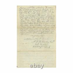 1862 Civil War Letter Rare 7th New York Cavalry Forging a Pass to Washington