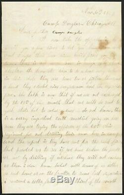 1862 Civil War Union Soldiers Letter Edgar Warner, 126th NY (DoW)