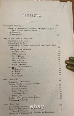 1862 Confederate Ship SAVANNAH New York Piracy Trial for Privateer Raider Ship