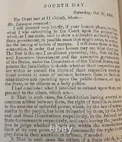 1862 Confederate Ship SAVANNAH New York Piracy Trial for Privateer Raider Ship