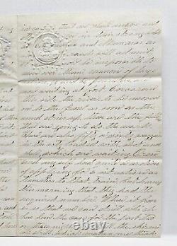 1862 Diphtheria Taking Fort Donelson News Civil War Soldier Letter 24th NY #11