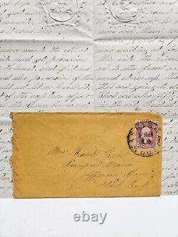 1862 Diphtheria Taking Fort Donelson News Civil War Soldier Letter 24th NY #11