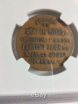 1862 M. L. Marshall Civil War Token Oswego, NY Variety Store Fishing Tackle Goods